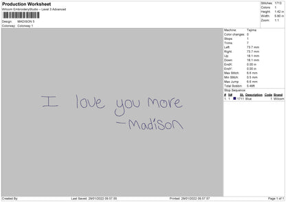 Madison Embroidery File 4 size
