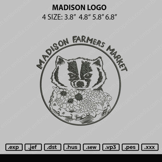 Madison Logo Embroidery File 4 size