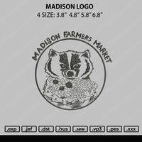 Madison Logo Embroidery File 4 size