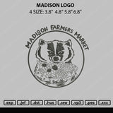Madison Logo Embroidery File 4 size