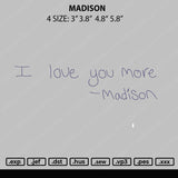 Madison Embroidery File 4 size