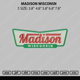 Madison Wisconsin Embroidery File 5 sizes