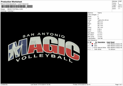 Magic FOOTBALL  Embroidery File 6 sizes