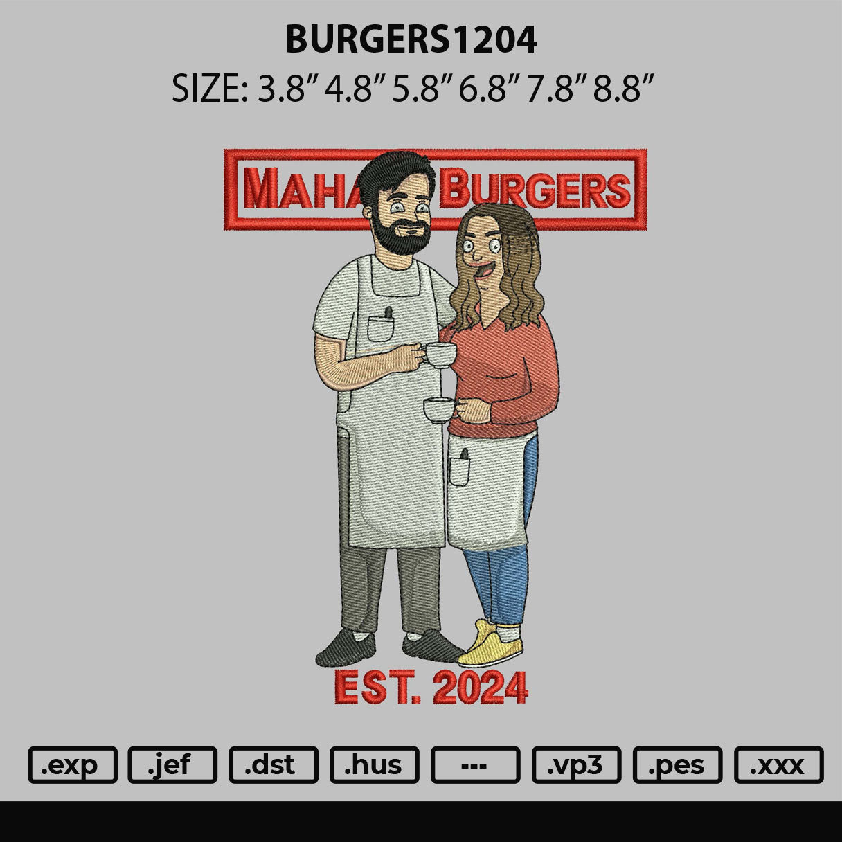 Burgers1204  Machine DesignFile 6 sizes