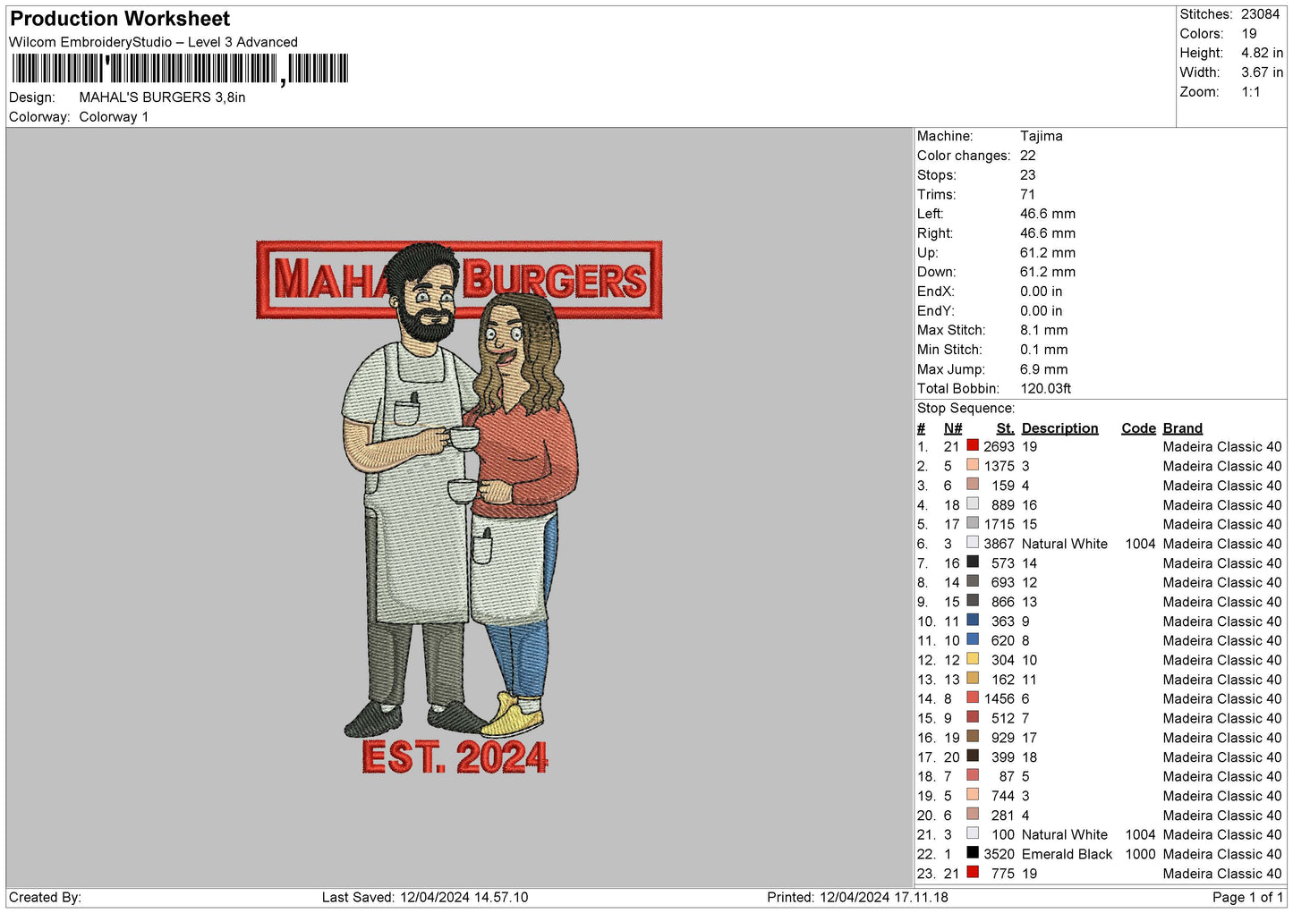 Burgers1204  Machine DesignFile 6 sizes