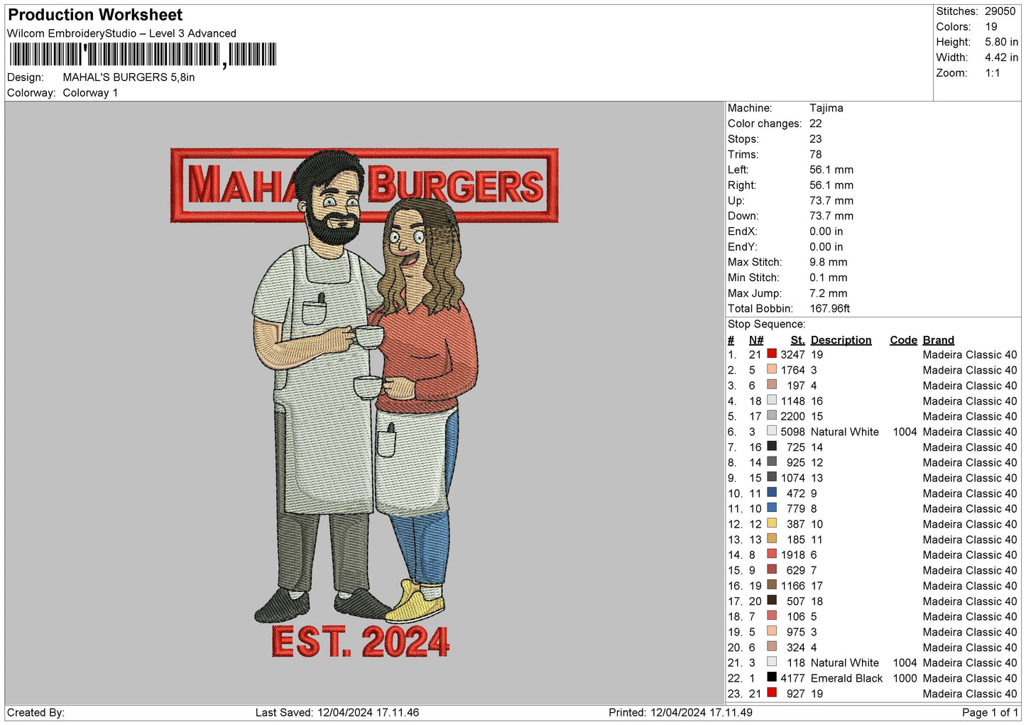 Burgers1204  Machine DesignFile 6 sizes