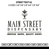 Street Text 02 Embroidery File 6 sizes