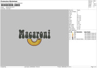 Macaroni Embroidery File 4 size