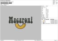 Macaroni Embroidery File 4 size