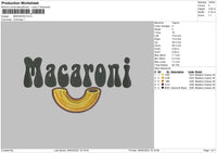 Macaroni Embroidery File 4 size