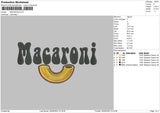 Macaroni Embroidery File 4 size