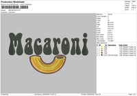 Macaroni Embroidery File 4 size