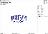 Make Heaven Embroidery File