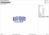 Make Heaven Embroidery File