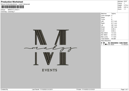 Makeyz Embroidery File 6 sizes