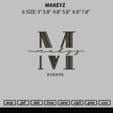 Makeyz Embroidery File 6 sizes