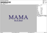 Mama 0125 Embroidery File 6 sizes