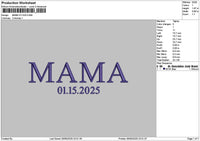Mama 0125 Embroidery File 6 sizes
