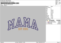 Mama 2025 App Embroidery File 6 sizes