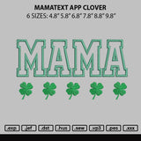 Mamatext App Clover Embroidery File 6 sizes