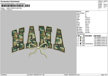 Mama Pttern 1903 Embroidery File 6 sizes