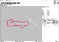 Bottlestext Embroidery File 6 sizes