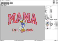 Mama Daisy Embroidery File 6 sizes