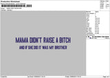 Mamatext 1509 Embroidery File 6 sizes