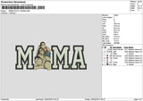 Mama Photo 1304b Embroidery File 6 sizes