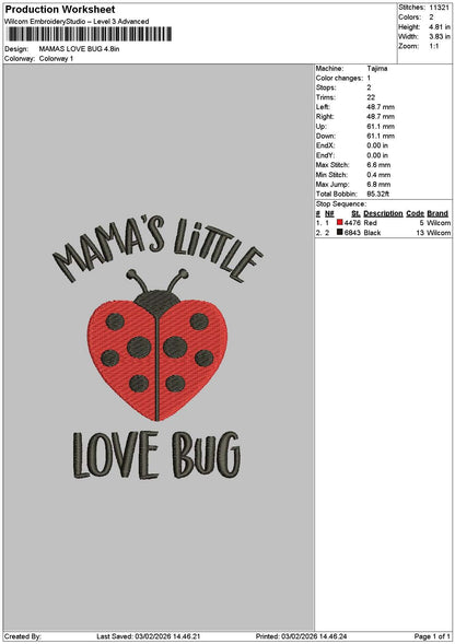 Mamastext 0302 Embroidery File 6 sizes