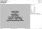 Mamawtext Embroidery File 6 sizes