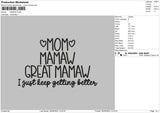 Mamawtext Embroidery File 6 sizes