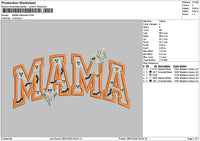 Mama Halloween 2807 Embroidery File 6 sizes