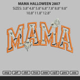 Mama Halloween 2807 Embroidery File 6 sizes
