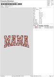 Mama Hearts Embroidery File 6 sizes
