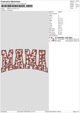 Mama Hearts Embroidery File 6 sizes