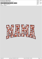 Mama Hearts Embroidery File 6 sizes