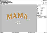 Mamatext Wave Embroidery File 6 sizes