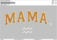 Mamatext Wave Embroidery File 6 sizes