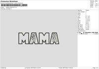 Mama Photoline Embroidery File 6 sizes