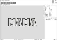 Mama Photoline Embroidery File 6 sizes