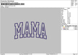 Mama Tall App Embroidery File 6 sizes