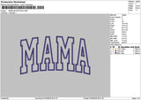 Mama Tall App Embroidery File 6 sizes