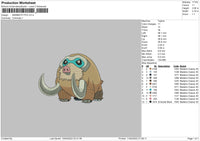 Mammoth Pig Embroidery File 4 size