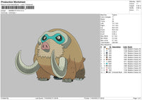 Mammoth Pig Embroidery File 4 size