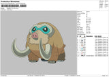 Mammoth Pig Embroidery File 4 size