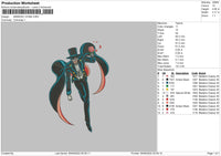 Mamoru Chiba Embroidery File 5 sizes