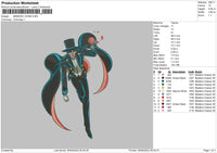 Mamoru Chiba Embroidery File 5 sizes