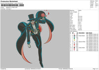 Mamoru Chiba Embroidery File 5 sizes