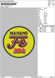 Manangtext Embroidery File 6 sizes